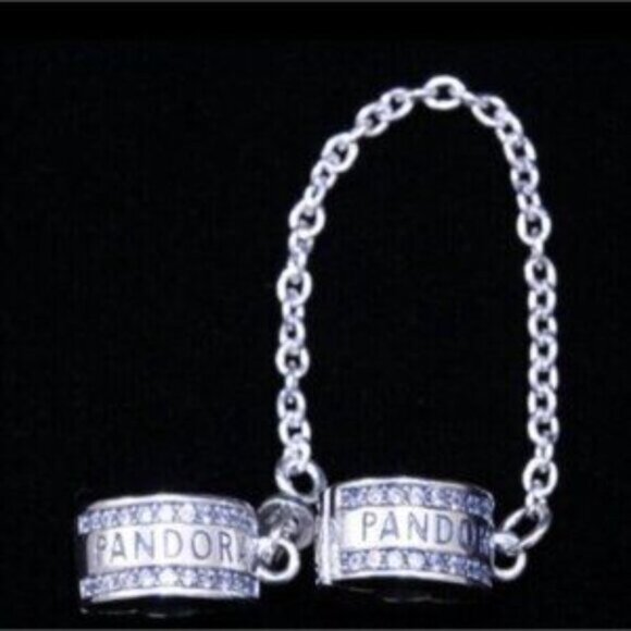 NEW Pandora Safety Chain Clip Bracelet Charm - Picture 3 of 5